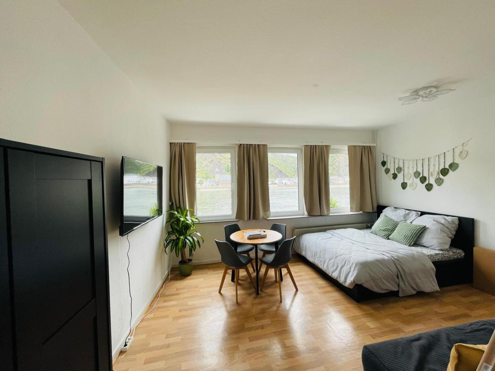 Rheinromantik Mit Blick Auf Burg Katz, Bis 4p Apartment Sankt Goar